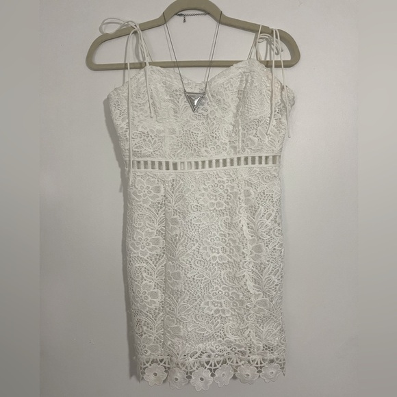 FOREVER 21 - Women's White Lace Mini Dress Size Small S - Picture 4 of 11